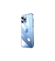 Apple iPhone 14 Pro Uyumlu Kılıf Sert PC Renkli Çerçeveli Zore Riksos Kapak (Mavi)
