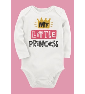 Organik Baskılı Pamuklu Unisex Bebek Body UZUNE263