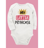 Organik Baskılı Pamuklu Unisex Bebek Body UZUNE263
