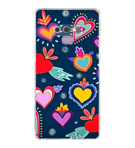 PrintiFy Samsung Galaxy Note 9 ile Uyumlu Retro Color 3  Kamera Korumalı Şeffaf  Kılıf