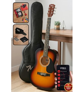 Midex RG-530SB Kaliteli Gün Batımı 40 İnç Akustik Gitar Seti 4/4 Yetişkin