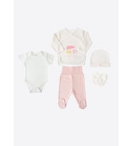 Organik New Dreams 5'li  Zıbın Set Pembe