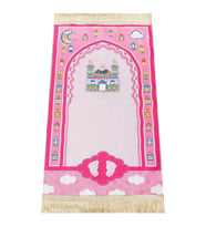 Dijital Baskılı Çocuk Seccadesi (45x90cm) (Pembe)