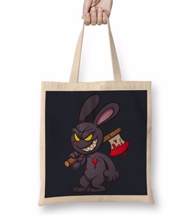 Looney Tunes Evil Bunny Cartoon Bez Çanta Uzun Saplı