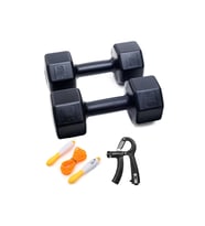 5 KG DAMBIL X 2 ADET  = 10 KG + SAYAÇLI AYARLANABİLİR EL YAYI + SAYAÇLI ATLAMA İPİ