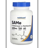 Nutricost, SAMe, 400 mg, 120 Capsules (200 mg per Capsule) Tr Tek Yetkili SATICISI OZELSPORCUGIDALARI'DIR.3852 (Renksiz)