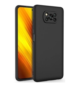 Coverzone Xiaomi Poco X3 ?le Uyumlu K?l?f Z-Mara Lansman Vieri Tam Koruma Arka Kapak Kamera Koruma �?k?nt?l? P�r�zs�z Y�zey Siyah