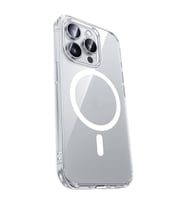 Vendas iPhone 15 Pro Max Kılıf Magsafe Şarj Özellikli Magic Crystal Kapak (Şeffaf)