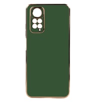 Xiaomi Redmi Note 12 4G Kılıf Bark Kenarları Altın Renk Kılıf (Koyu Yeşil)