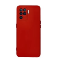 Oppo Reno 5 Lite Kılıf Nano İçi Kadife Silikon - Kırmızı