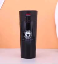 Coffee Time Black Kilitli Çift Katmanlı Paslanmaz Çelik Termos Bardak Araç Kahve Çay El Termos