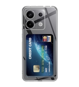 Xiaomi Poco X6 Kılıf Kart Şeffaf Silikon - Şeffaf