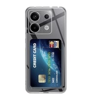 Xiaomi Poco X6 Kılıf Kart Şeffaf Silikon - Şeffaf
