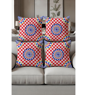 Dijital Baskılı Yumuşak Dokulu 4’lü Kırlent Kılıfı Takımı (43x43 cm) KRL0067