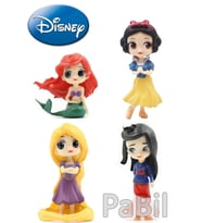 Disney Prensesleri Anime 4 Lü Figür Set 5 cm Oyuncak Pasta Süsü Hediyelik