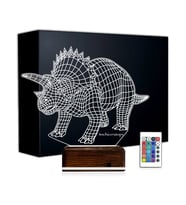 Luvivia Dinozor Anchiceratops 3D Lamba - Masa Gece Lambası