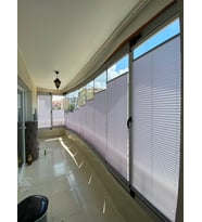 Plise Perde Premium Cam Balkon Isı Yalıtım Leke Tutmaz Katlanır Perde