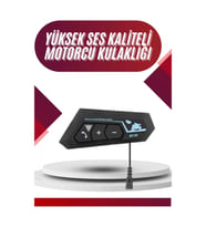 Mey İthalat® Intercom Bluetooth Kask Kulaklık Motosiklet Kulaklık 5.0 Bluetooth