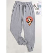 Unisex Baskılı Eşofman Altı (Gri)