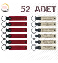 Kırmızı & S Kahve, 52’li Set, Kişisel Deri Hatıra, Doğum Günü Partilerine Değer Katan Hediye