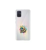 Samsung Galaxy A51 ile uyumlu Splash arı tasarımlı şeffaf silikon kılıf