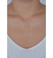 925 Ayar Yuvarlak Tek Taşlı Kadın Gümüş Kolye