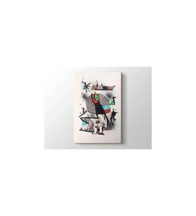 DBSanatevi Joan Miro - Paysanne Aux Oiseaux Tablo 40 X 60 Cm