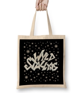 Bill And Ted Wyld Stallyns Christmas Snow Logo Bez Çanta Uzun Saplı