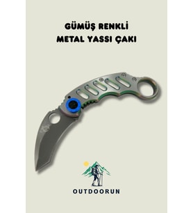 Gümüş Renkli Metal Yassı Çakı - 17 cm