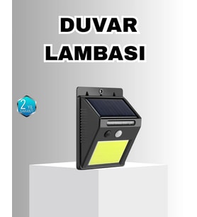 Solar Güçlü Led Dış Mekan Lambası – Güneş Enerjisiyle Şarj Olan Sensörlü Bahçe Işığı