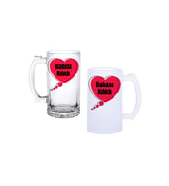 Ghostbastır Design Babası Kılıklı Kulplu Bira Bardağı Buzlu veya Şeffaf Seçenekli 020