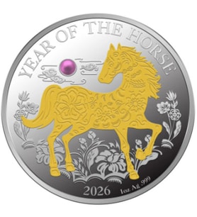 AgaKulche At Yılı Gümüş Sikke Coin