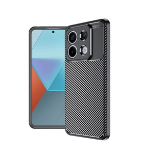 Xiaomi Redmi Note 13 Pro Kılıf Negro Karbon Tasarım Silikon Kılıf (Siyah)