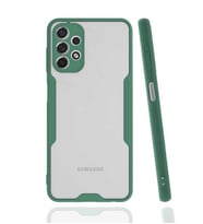 Galaxy A13 4G Kılıf Parfe Kenarları Pastel Renk Silikon Kılıf (Koyu Yeşil)