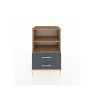 Hyperion Komodin 2 Raflı 2 Çekmeceli 60x44x96 Çam-Antrasit