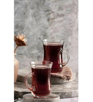 Paşabahçe 55411 Lina G4U Kulplu Çay Bardağı 140 cc 6'lı (Şeffaf)