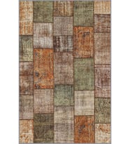 Eliana Home Baskılı, Yıkanabilir Kaymaz Taban Salon Halısı LNA1820 100x150 cm (Kahverengi)