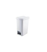 Üçsan Plastik Silim Pedallı Beyaz Çöp Kovası 10 L 39x21x36 cm