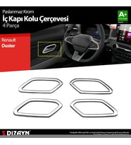 Renault Duster Krom İç Kapı Kolu Çerçevesi 4 Prç 2024 Üzeri A+ Kalite
