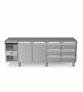 Electrolux Professional Soğutmalı Tezgah, "heavy Duty", Aısı304, Üst Tablasız, -2°/+10°c, Dijital, Tropikal - 590 Lt, 2 Kapılı + 6x? Çekmeceli EH4H7AACC