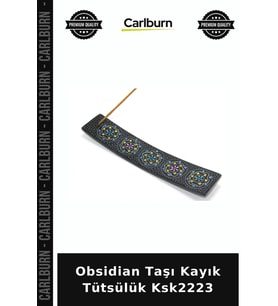 Özel Üretim Doğal Taş Dekoratif Aksesuar Hediye Obsidian Taşı Kayık Tütsülük
