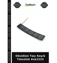 Özel Üretim Doğal Taş Dekoratif Aksesuar Hediye Obsidian Taşı Kayık Tütsülük
