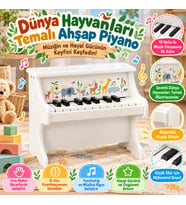 Dünya Hayvanları Temalı Ahşap Piyano