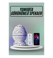 Mey İthalat® Yumurta Görünümlü Masa ve Gece Lambası Renk Değiştirebilen Projektör