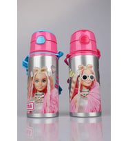 "DEKOMUS CEP DEFTERİ HEDİYELİ" LİSANSLI BARBIE ÖZEL PASLANMAZ "TEKLİ" METAL MATARA 500 ML