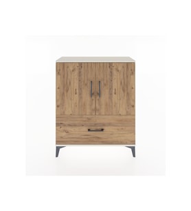 Arges Şifonyer 2 Raflı Tek Çekmeceli 2 Kapaklı 88x30x106 Aytaşı-Çam