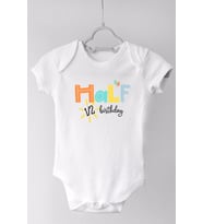 Half Boho Kısa Kol Çıtçıtlı Bebek Body