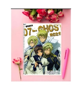 07 Ghost Anime Defter 1 Adet Özel Tasarım A4 Boyutu 21*29 Cm Telli Kareli