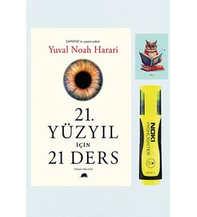 21.Yüzyıl için 21 Ders - Yuval Noah Harari - 9786052205082 - Sarı Fosforlu Kalem - Defterli Seti