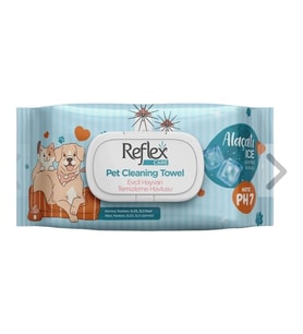 Reflex Plus Reflex Plus Care Alacatı Ice Kokulu Evcil Hayvan Temizleme Havlusu 50'li